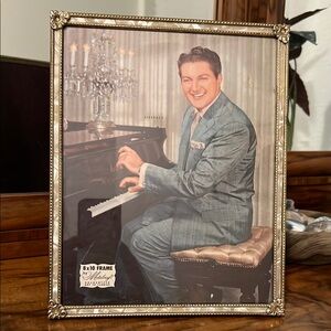 VINTAGE ART PRINT Liberace In The 1950's And His Classic Candleabra Piano Retro